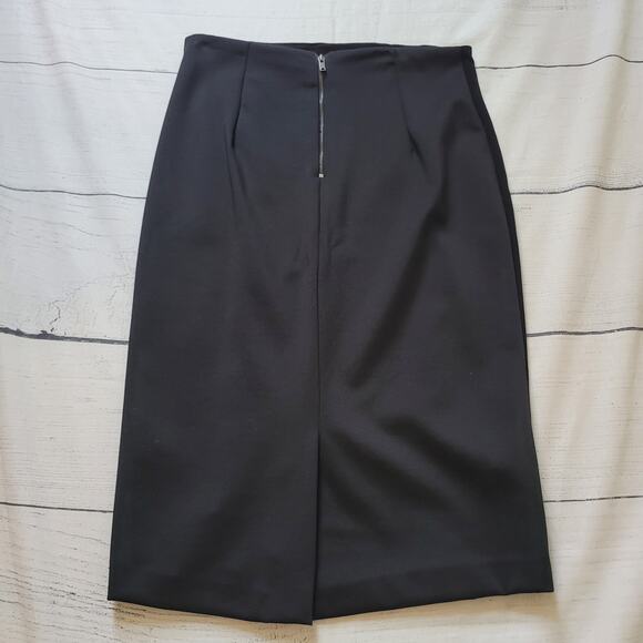 MNG Suit Size S Black Panel Pencil Skirt Back Zip Knee Length Professional - Picture 2 of 9